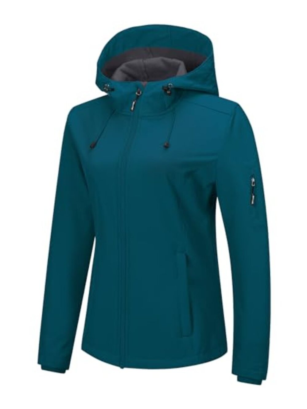 Softshell Jacket Fleece Lined Waterproof Windproof Hooded Raincoat